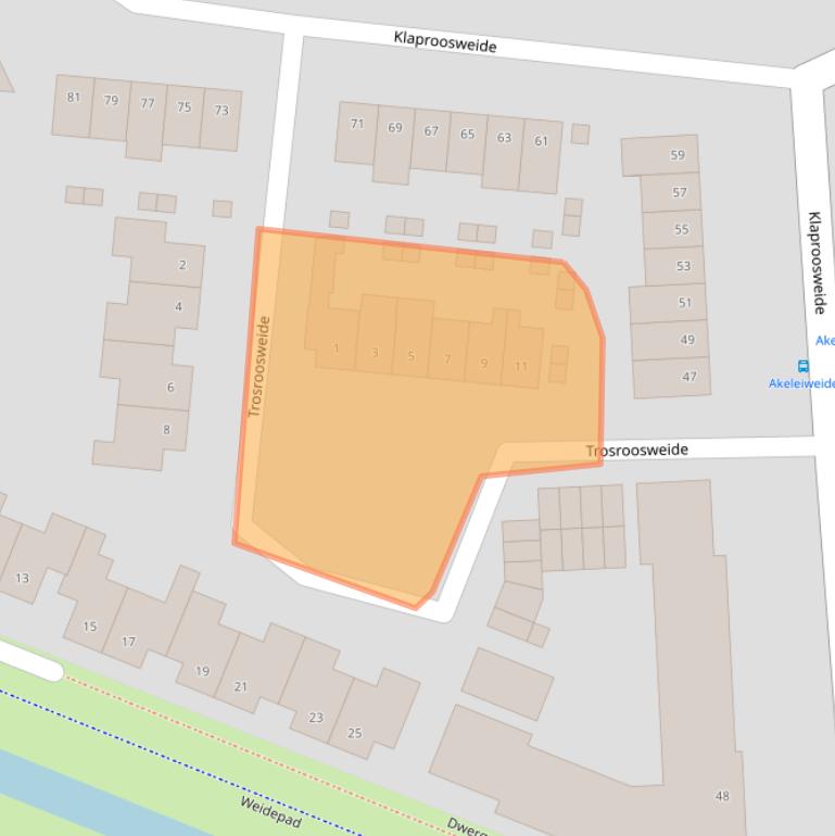 Kaart van postcodegebied 3448ZK.