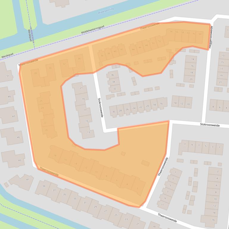 Kaart van postcodegebied 3448ZP.