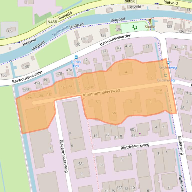 Kaart van postcodegebied 3449JB.