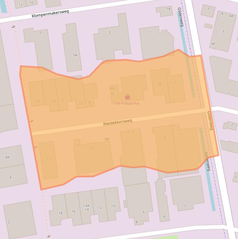 Kaart van postcodegebied 3449JC.