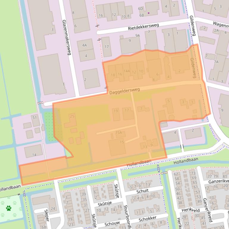 Kaart van postcodegebied 3449JD.