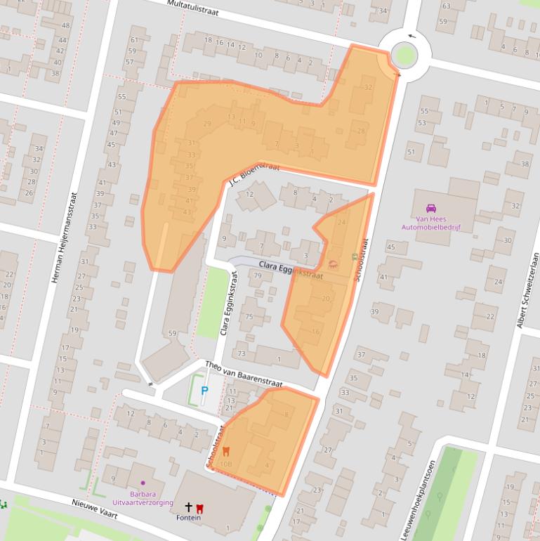 Kaart van postcodegebied 3451AD.