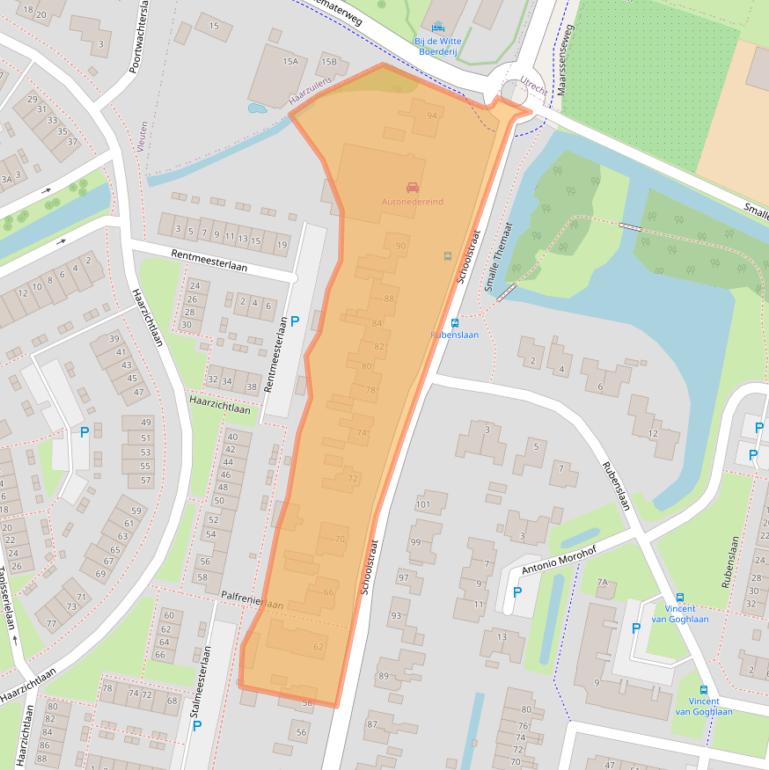 Kaart van postcodegebied 3451AG.