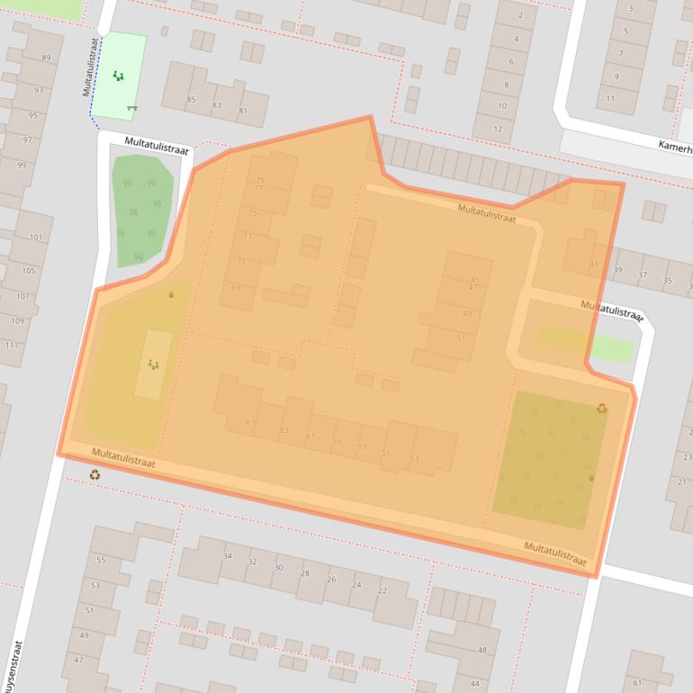 Kaart van postcodegebied 3451AR.