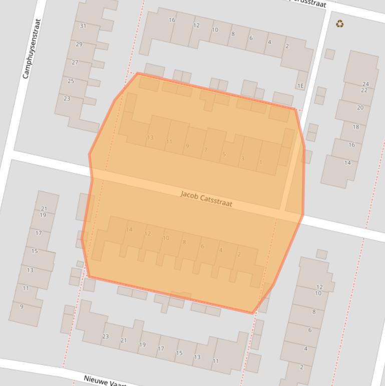 Kaart van postcodegebied 3451BA.