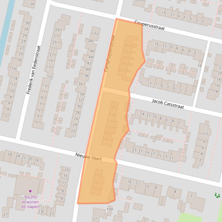 Kaart van postcodegebied 3451BB.