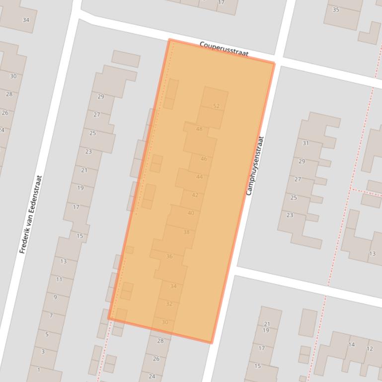 Kaart van postcodegebied 3451BE.
