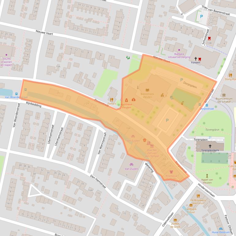 Kaart van postcodegebied 3451BK.