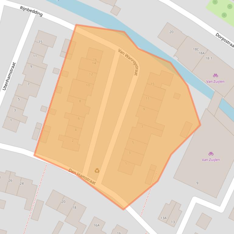 Kaart van postcodegebied 3451BP.