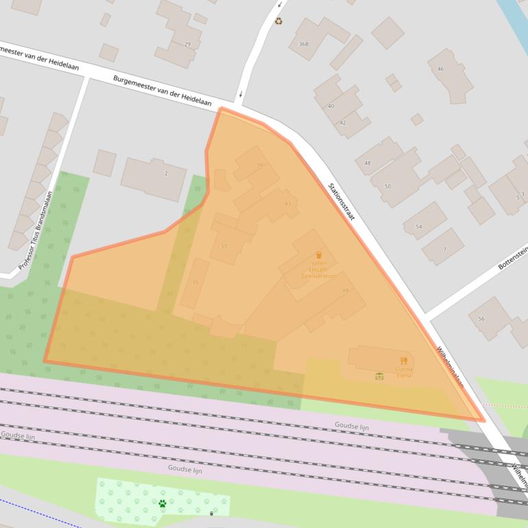 Kaart van postcodegebied 3451BW.