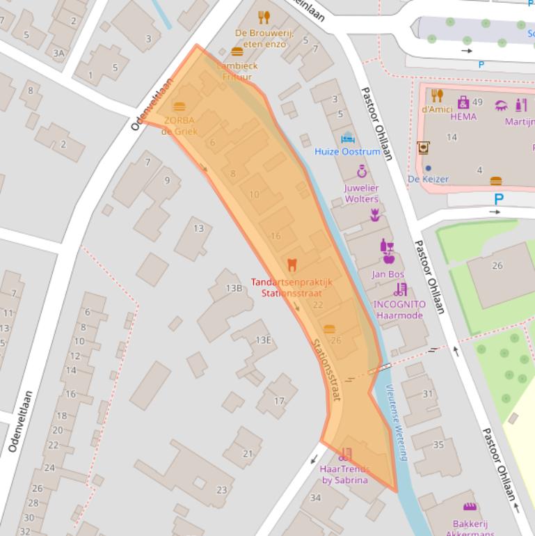 Kaart van postcodegebied 3451BX.