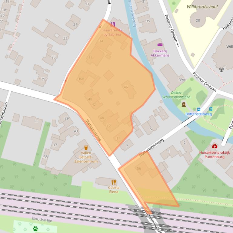 Kaart van postcodegebied 3451BZ.