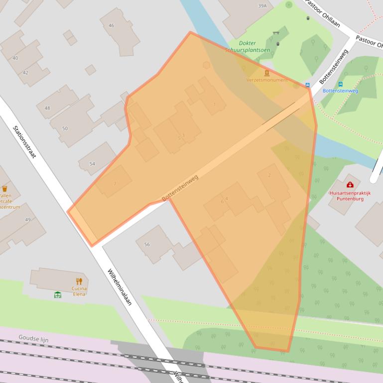 Kaart van postcodegebied 3451CA.