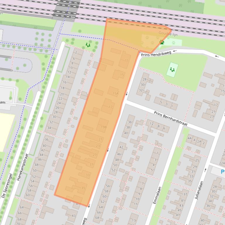 Kaart van postcodegebied 3451CK.