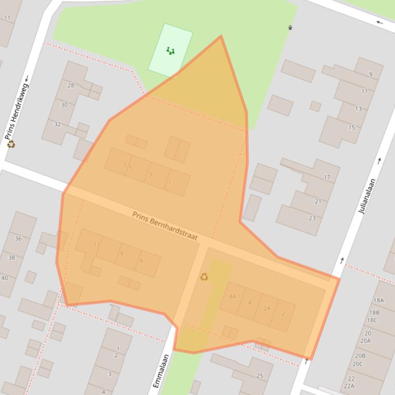 Kaart van postcodegebied 3451CS.