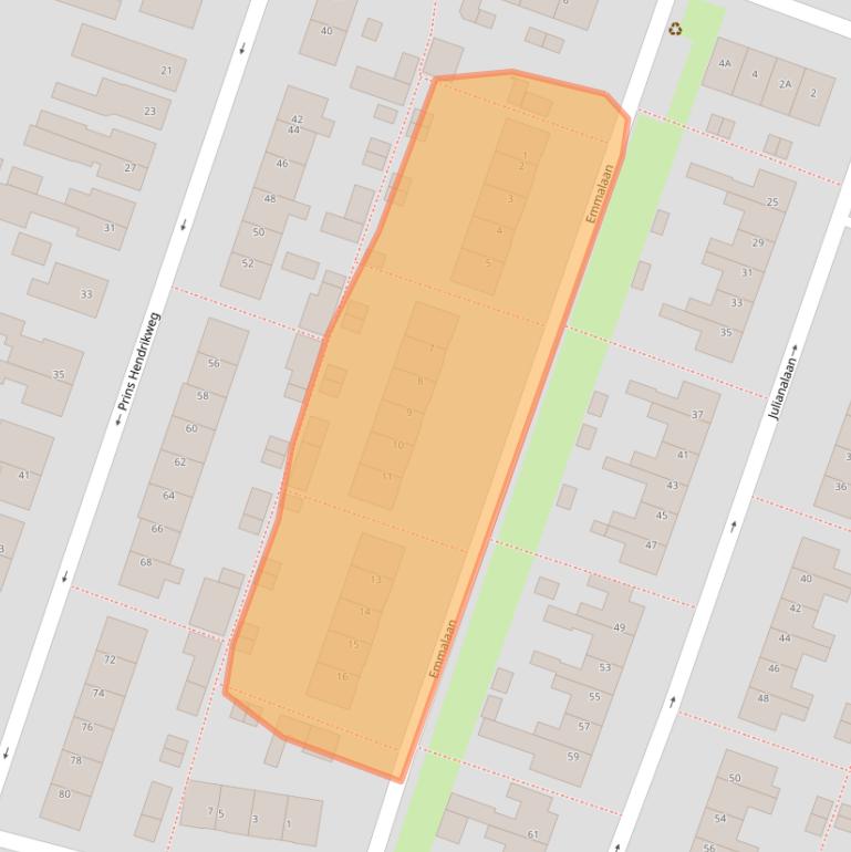Kaart van postcodegebied 3451CT.