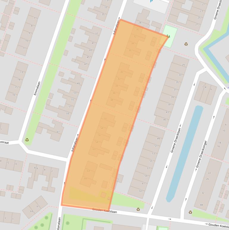 Kaart van postcodegebied 3451CZ.