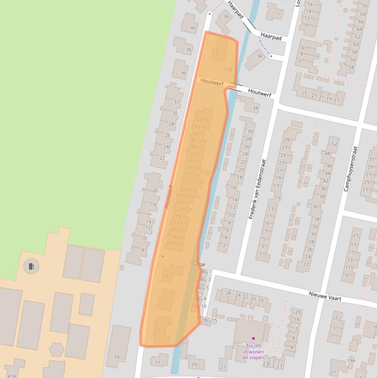 Kaart van postcodegebied 3451DD.