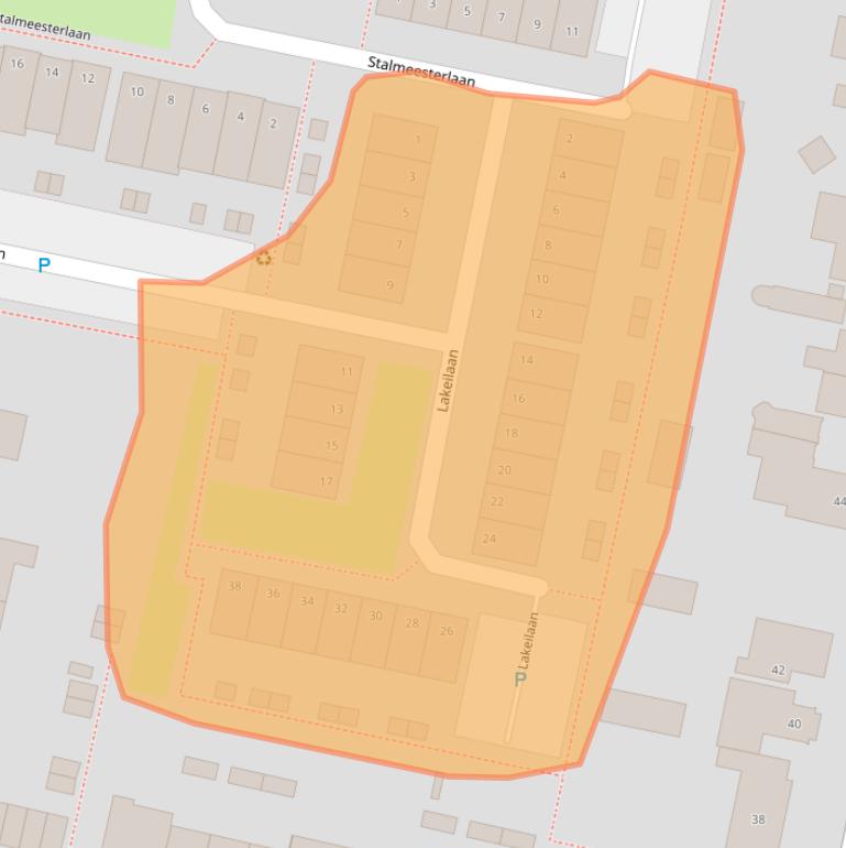 Kaart van postcodegebied 3451DJ.