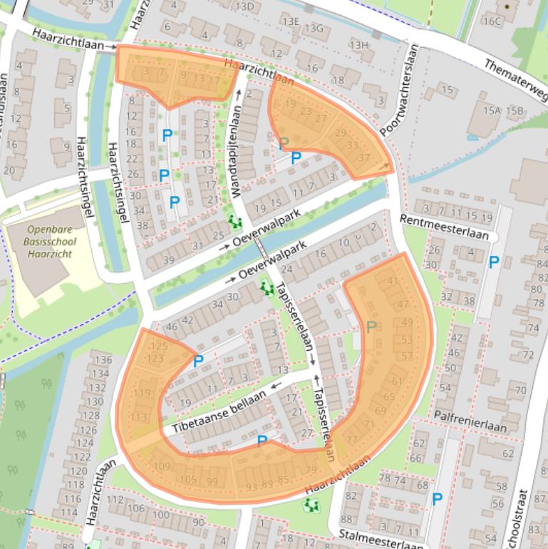 Kaart van postcodegebied 3451DP.