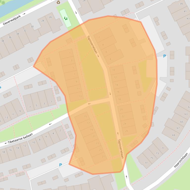 Kaart van postcodegebied 3451DV.