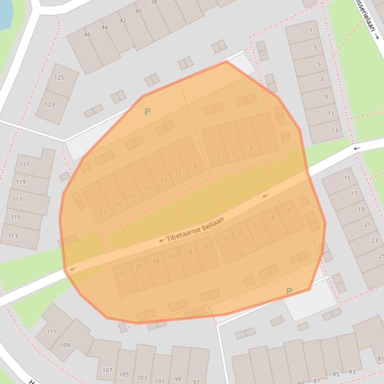 Kaart van postcodegebied 3451DW.
