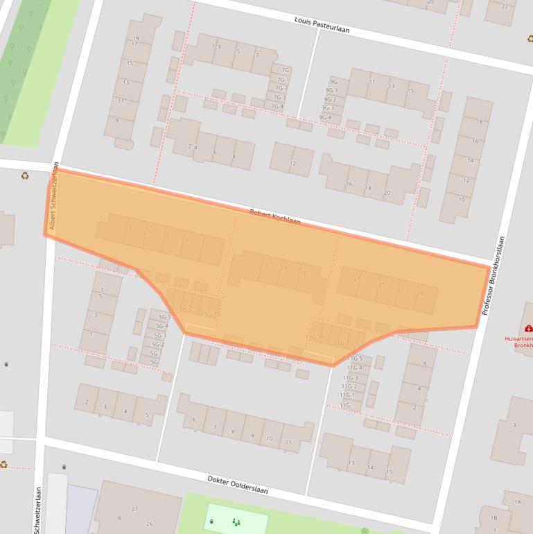 Kaart van postcodegebied 3451EG.