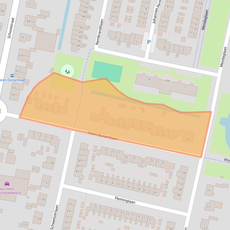Kaart van postcodegebied 3451EP.
