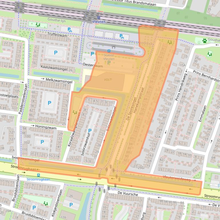 Kaart van postcodegebied 3451HB.
