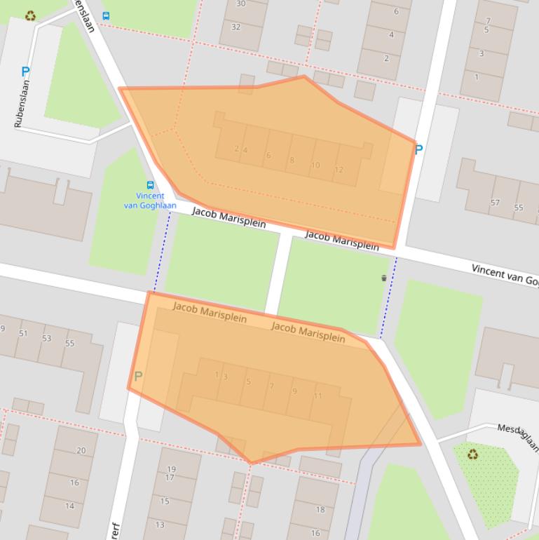 Kaart van postcodegebied 3451JJ.