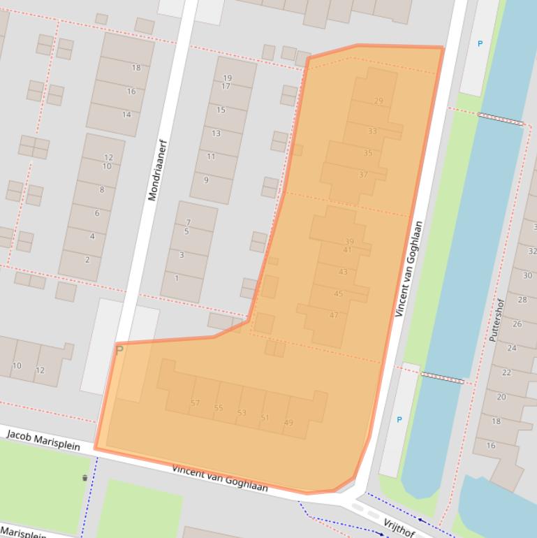 Kaart van postcodegebied 3451JP.
