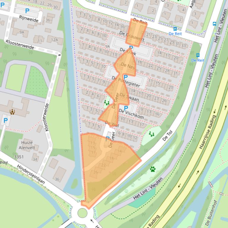 Kaart van postcodegebied 3451KA.