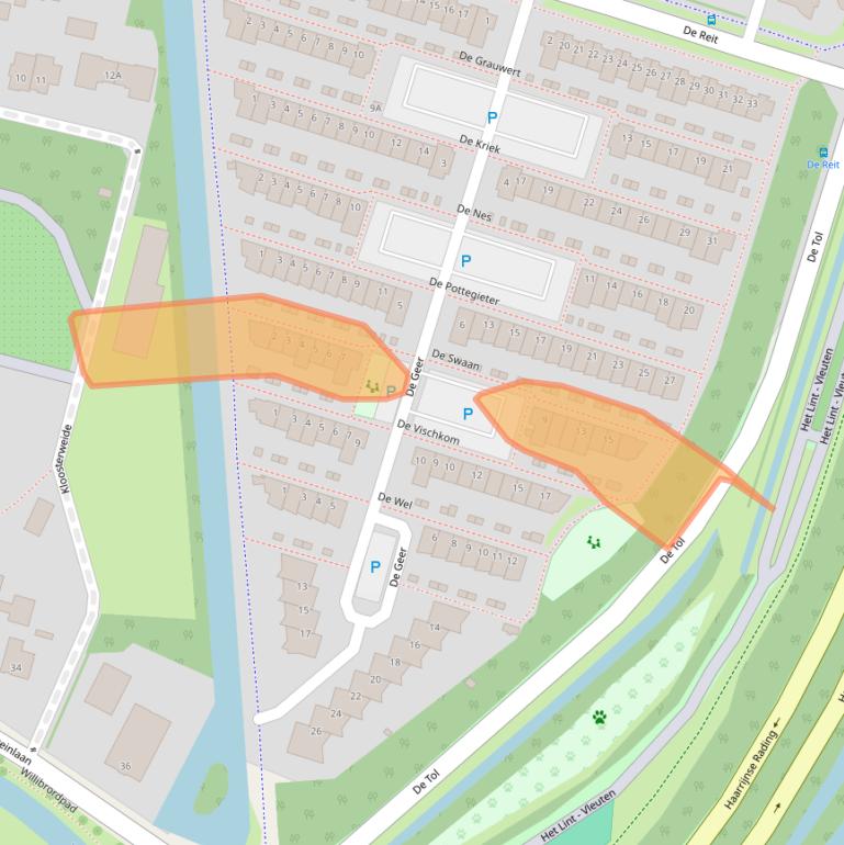 Kaart van postcodegebied 3451KD.