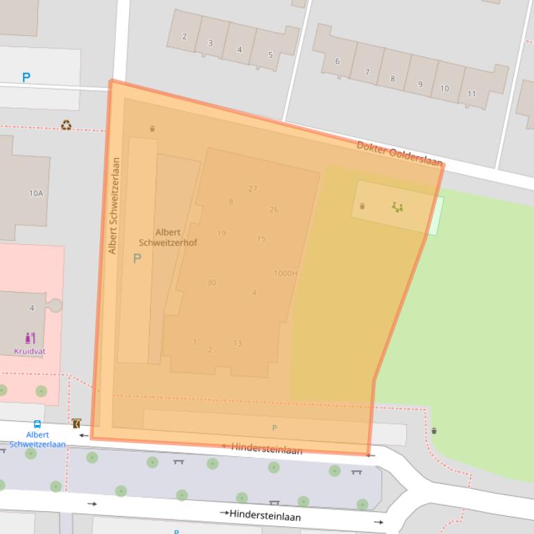 Kaart van postcodegebied 3451LZ.