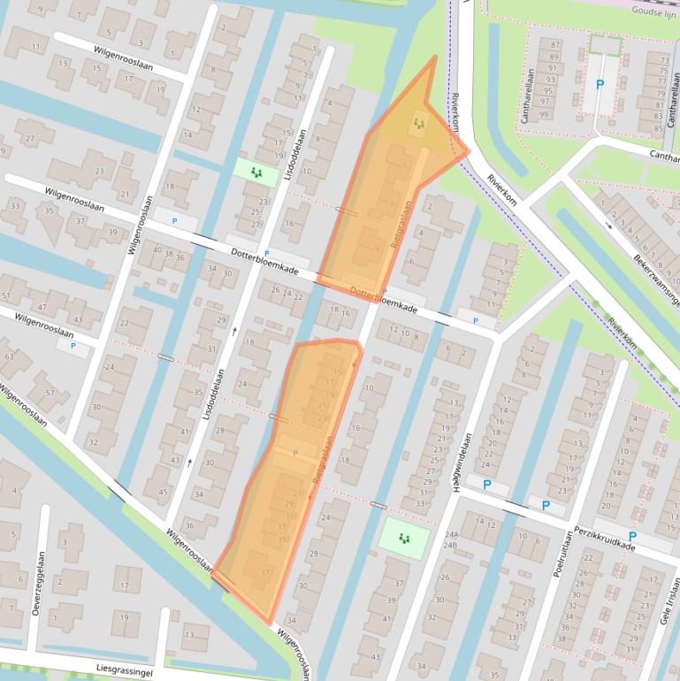 Kaart van postcodegebied 3451PJ.