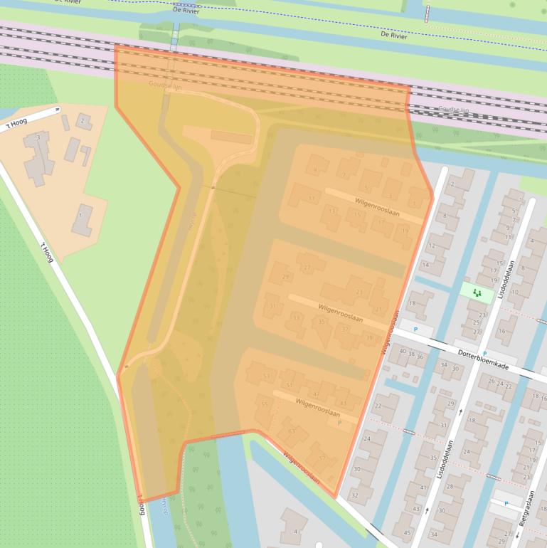Kaart van postcodegebied 3451PN.
