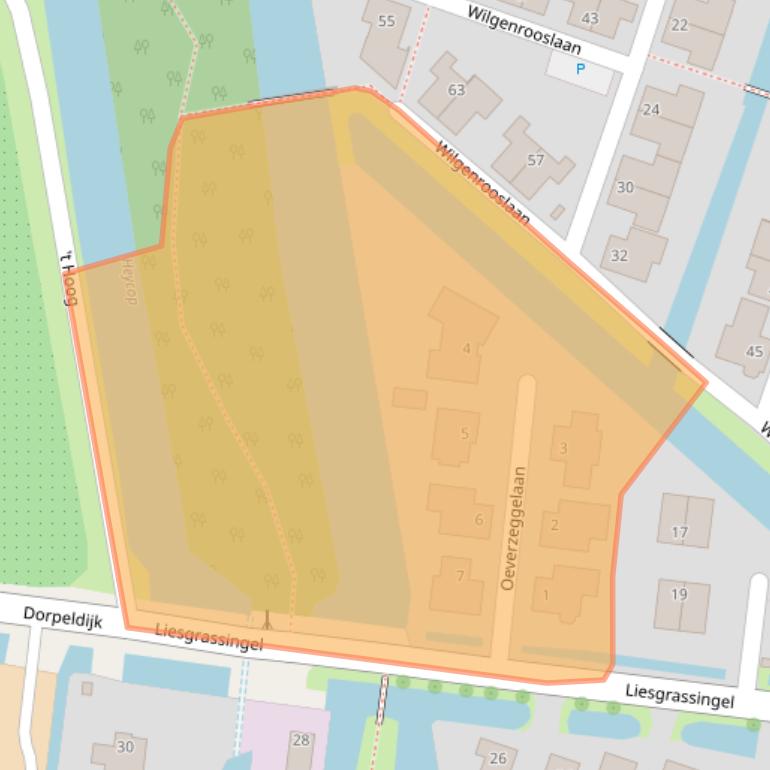 Kaart van postcodegebied 3451PR.