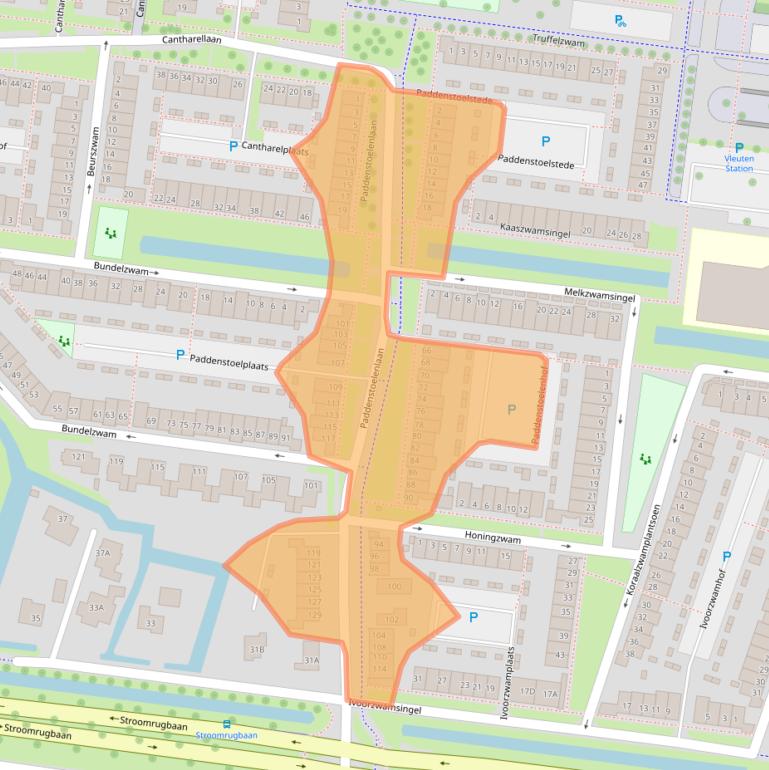 Kaart van postcodegebied 3451PZ.