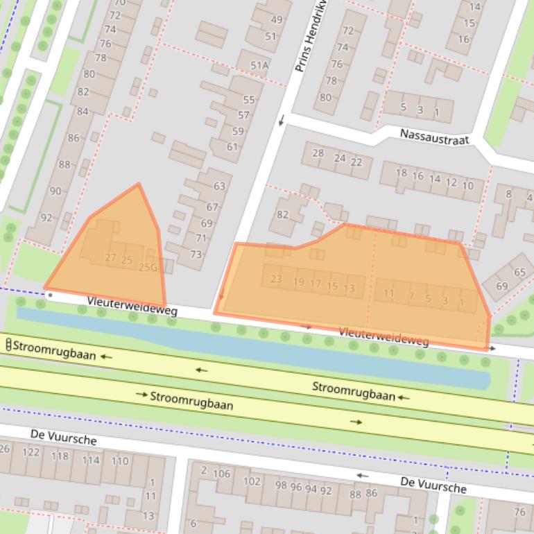 Kaart van postcodegebied 3451RA.