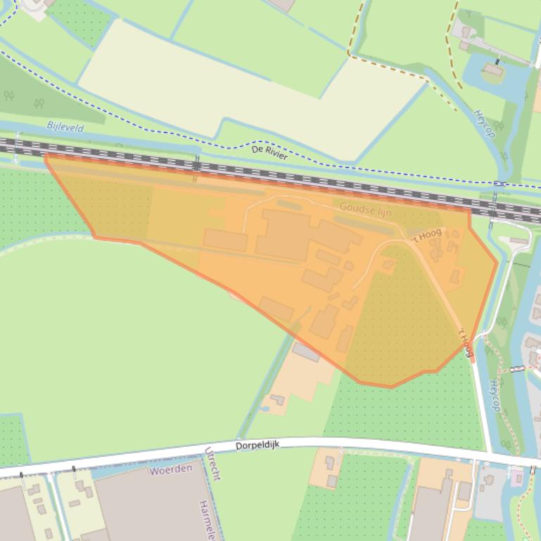Kaart van postcodegebied 3451RC.