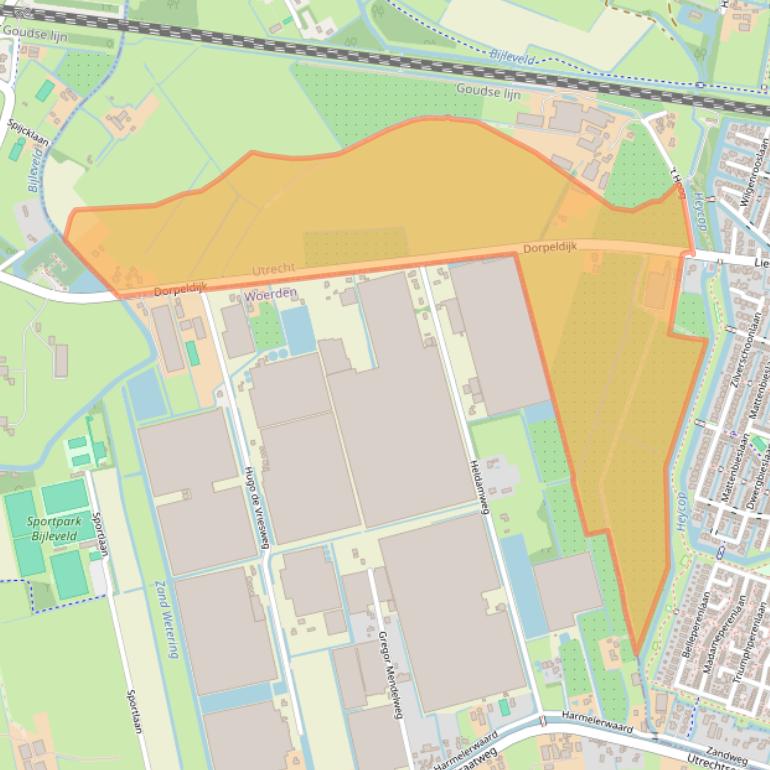 Kaart van postcodegebied 3451RD.
