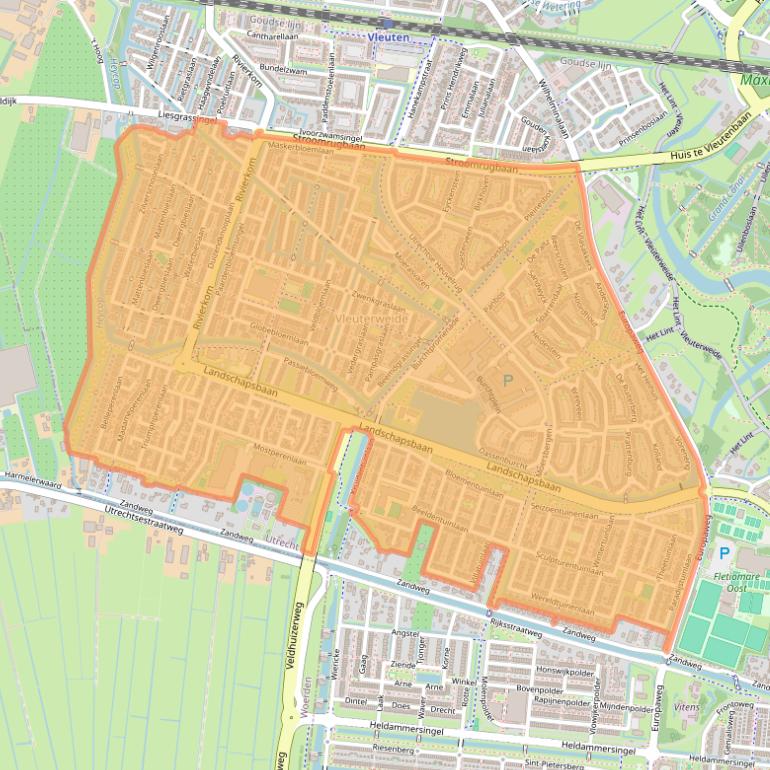 Kaart van postcodegebied 3452.