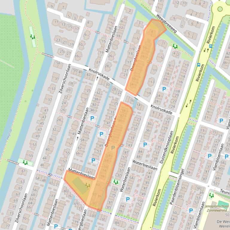 Kaart van postcodegebied 3452AK.