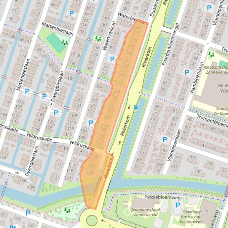 Kaart van postcodegebied 3452AT.