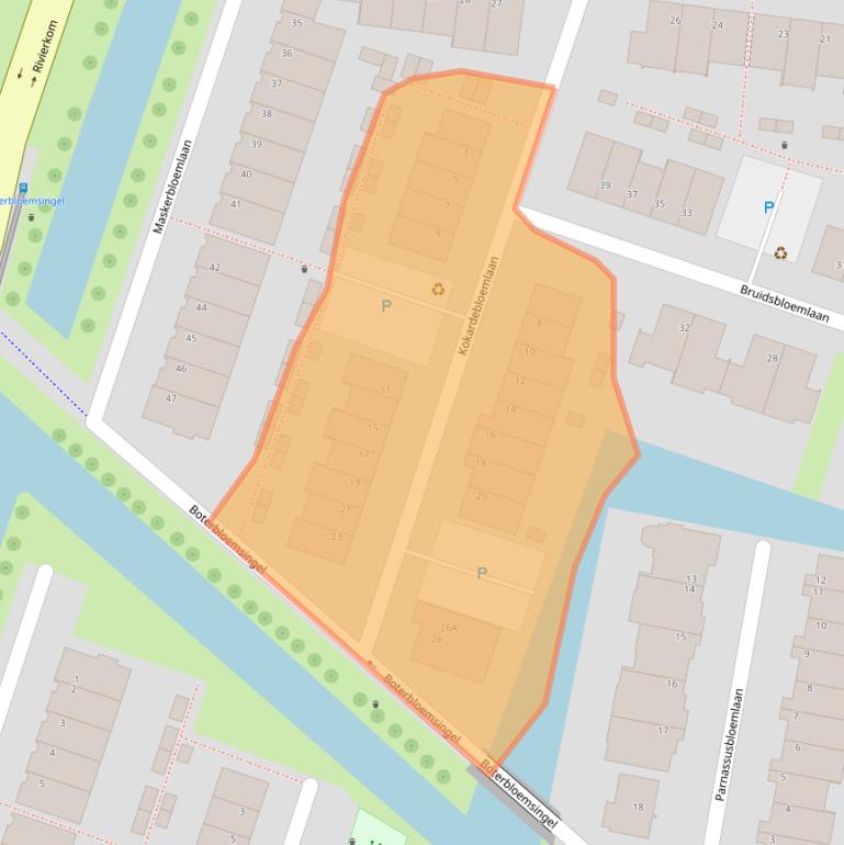 Kaart van postcodegebied 3452BB.