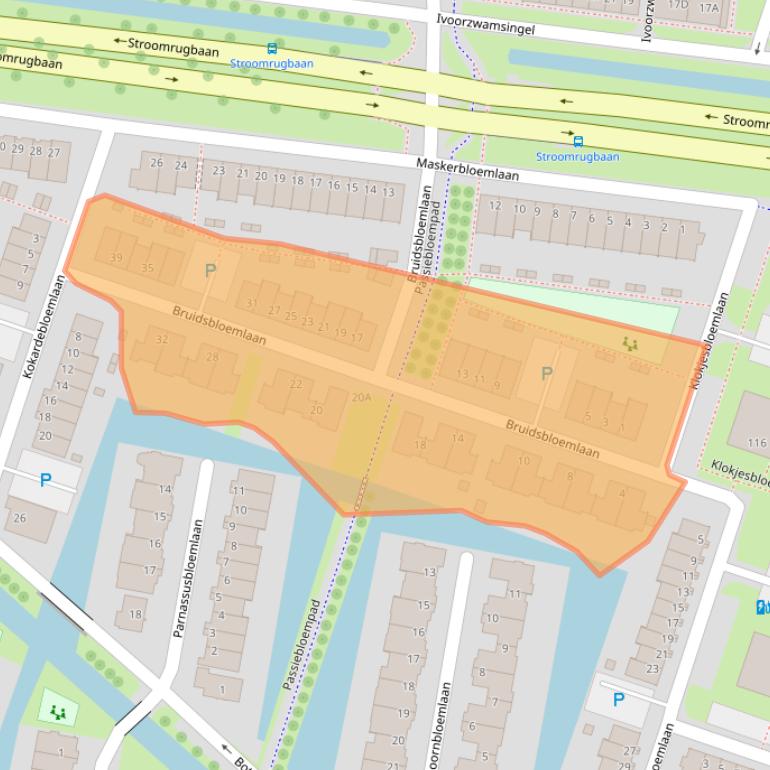 Kaart van postcodegebied 3452BC.