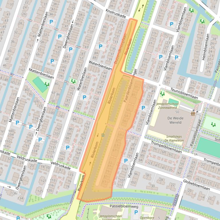 Kaart van postcodegebied 3452BT.