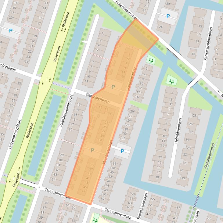Kaart van postcodegebied 3452BV.