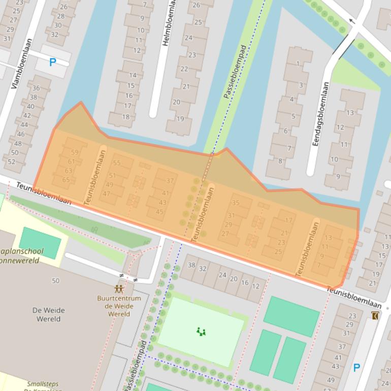 Kaart van postcodegebied 3452CA.