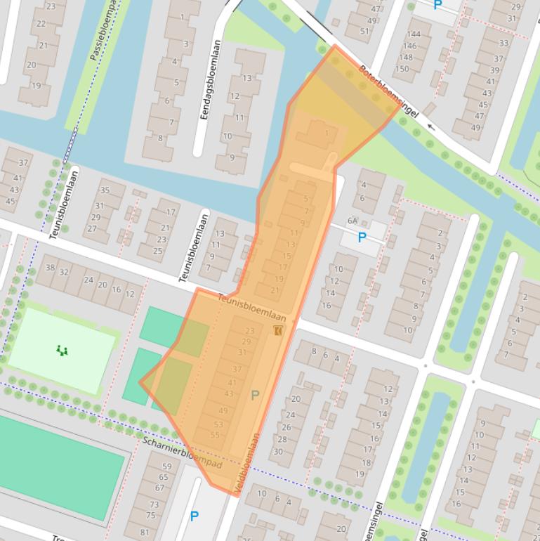 Kaart van postcodegebied 3452CJ.